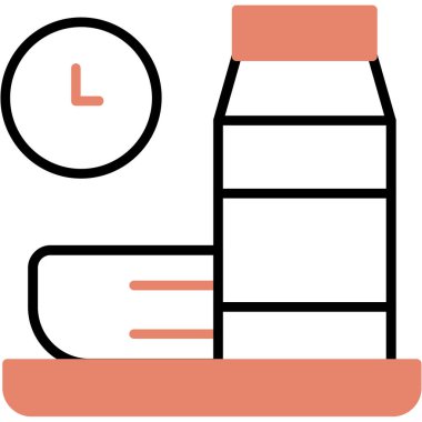 Modern saat simgesinin vektör illüstrasyonu