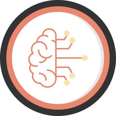 Beyin simgesinin vektör illüstrasyonu