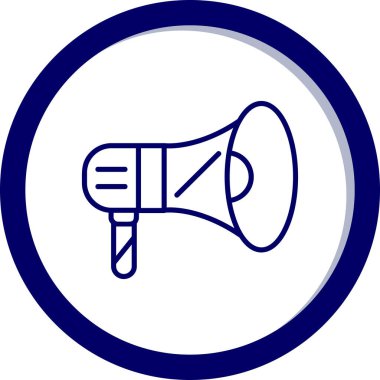 Megafon. Web simgesi basit illüstrasyon