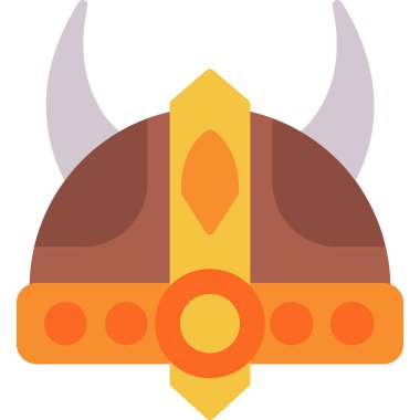 Viking miğferi ikon vektör illüstrasyonu