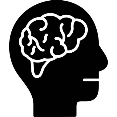 beyin vektör simgesi