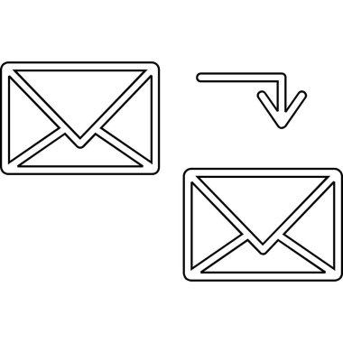 e- posta ve zarf simgesi seti