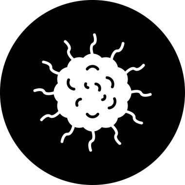 Bir virüs simgesinin vektör illüstrasyonu