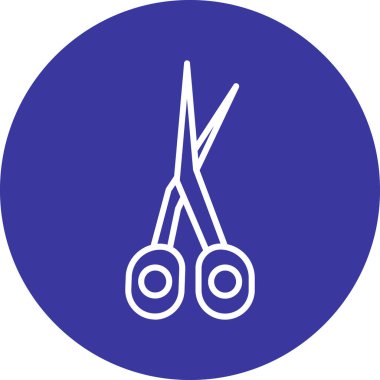 berber makas vektör renk simgesi