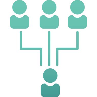 Takım insanları vektör simgesi. düz biçim.