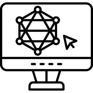 ağ web simgesi basit illüstrasyon