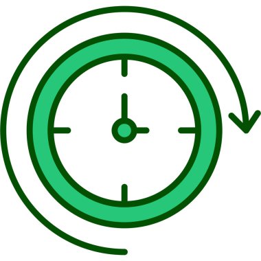 Saat. Web simgesi basit illüstrasyon
