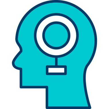 Beyin. Web simgesi basit tasarım