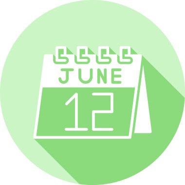 Tek bir günlük takvimde 13 Haziran tarihi, 3 tarihte basit tarih simgesi, beyaz arka planda ay ve tarih olabilir. için