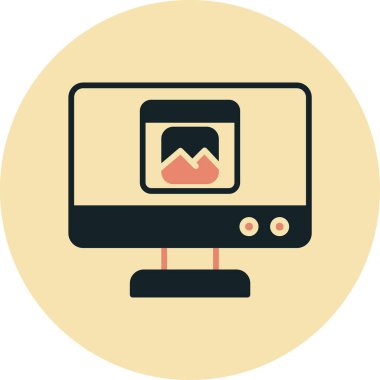 Bilgisayar simgesi. vektör illüstrasyonu