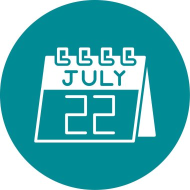 Tek bir takvim üzerinde, basit takvim simgesi tasarımı, vektör