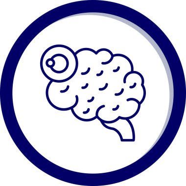 Beyin. Web simgesi basit illüstrasyon