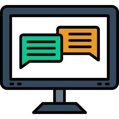 Ekran simgesi vektör illüstrasyonunu izle