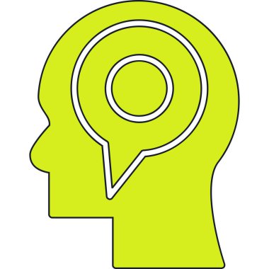 Fikir simgesi vektör illüstrasyonu