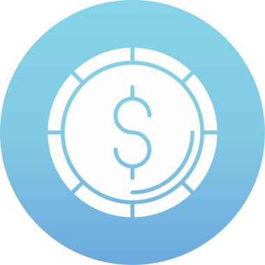 Dolar. Web simgesi basit illüstrasyon