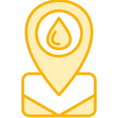 harita konum vektörü simgesi modern basit çizgi çizimi