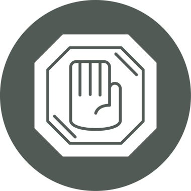 Eldeki tek bir simgenin vektör illüstrasyonu