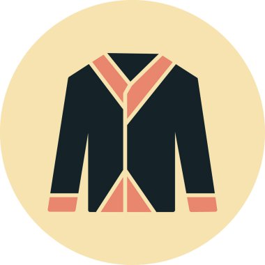 Ceket simgesi, vektör illüstrasyonu