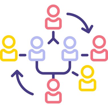 ağ paylaşım simgesi, vektör illüstrasyonu