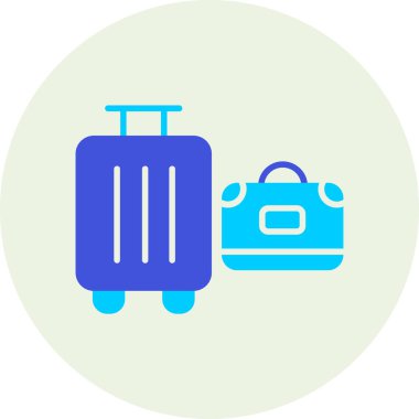 bagaj vektörü düz simgesi