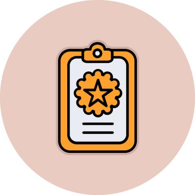 Rozet simge vektör çizim