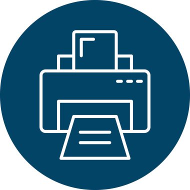 Yazıcı. Web simgesi basit illüstrasyon