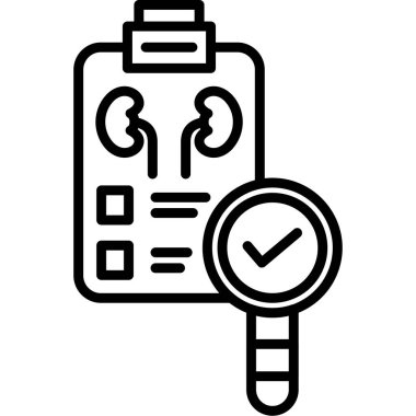 test sonuç simgesi, dış hat vektörü