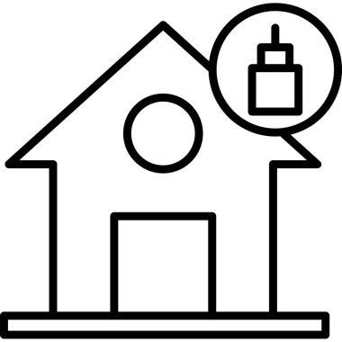 Ev simgesi vektör illüstrasyonu