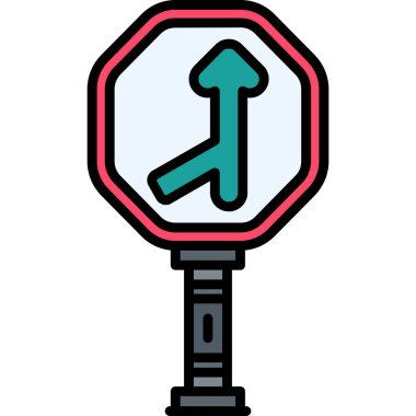 Trafik ışığı simgesi. Web için trafik vektör simgelerinin özet çizimi