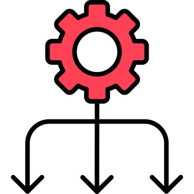 Cog simgesi vektör illüstrasyonu