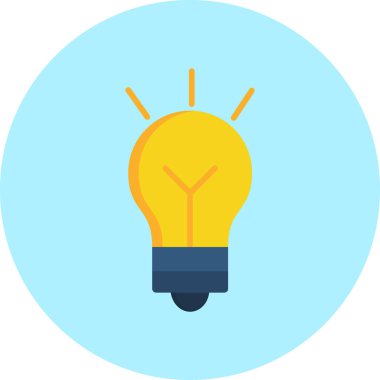 Bir fikrim var. Web simgesi basit illüstrasyon