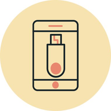 Mobil pil simgesi vektör çizim