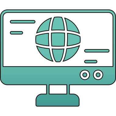 Web simgesi, vektör illüstrasyonu