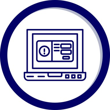 Bilgisayar. Web simgesi basit illüstrasyon