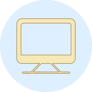 TV simgesi vektör illüstrasyonu