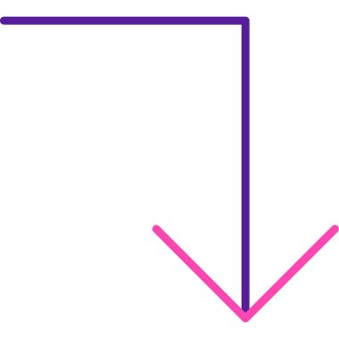 dikey yön sağ çizgi simgesi tasarımı