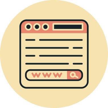 tarayıcı vektör simgesi modern basit vektör çizimi