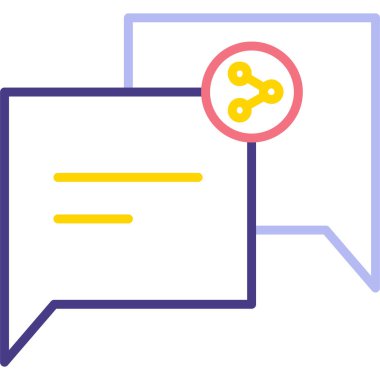 Sohbet web simgesi vektör illüstrasyonu