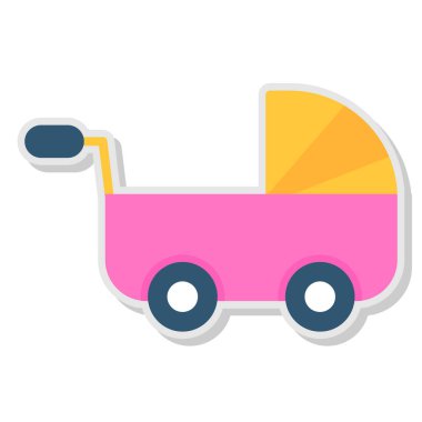 oyuncak araba düz simge tasarımı vektör çizimi