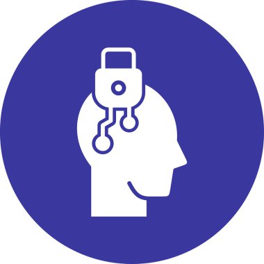 Beyin. Web simgesi basit illüstrasyon