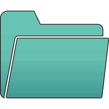 klasör simgesi. vektör çizimi izole edildi.