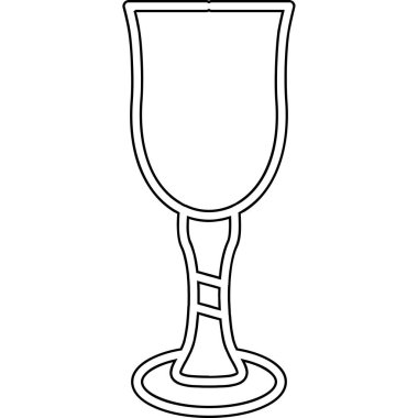 Şampanya ikon vektör illüstrasyon tasarımlı cam bardak