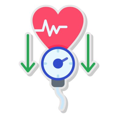 kalp atış hızı kardiyogram vektör çizimi ile