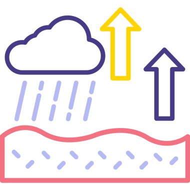 Bulut. Web simgesi basit illüstrasyon
