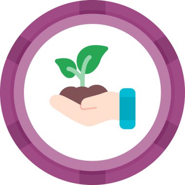 Filiz ikonu olan bir el