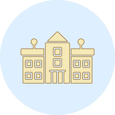 okul simgesi vektör illüstrasyonu