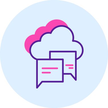 Bulut. Web simgesi basit illüstrasyon