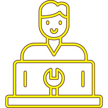 Görüntü çerçeveli bir adam avatarı