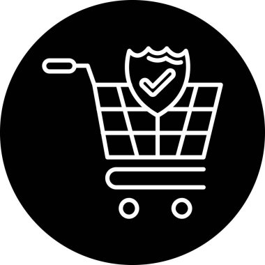 Vektör arabası simgesi, vektör illüstrasyonu