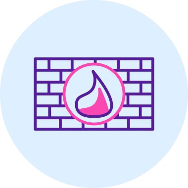 Yangın. Web simgesi basit illüstrasyon